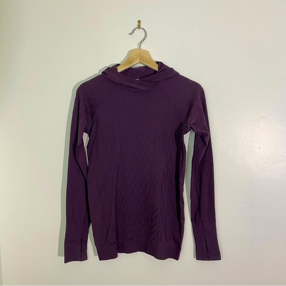 Lululemon | Purple Cable Knit Patterned Athletic Sweater - Picture 1 of 11